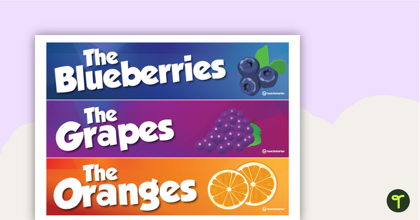 Grouping Tray Labels - Fruits teaching resource