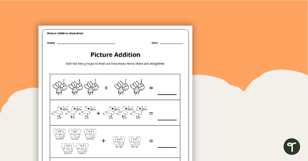 Image of Picture Addition Worksheet