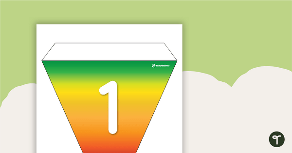 Rainbow - Letters and Number Pennant Banner teaching resource