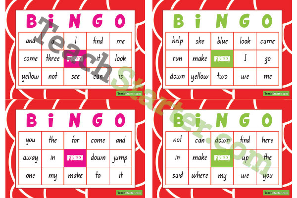 Dolch Sight Word Bingo – Pre-Primer teaching resource