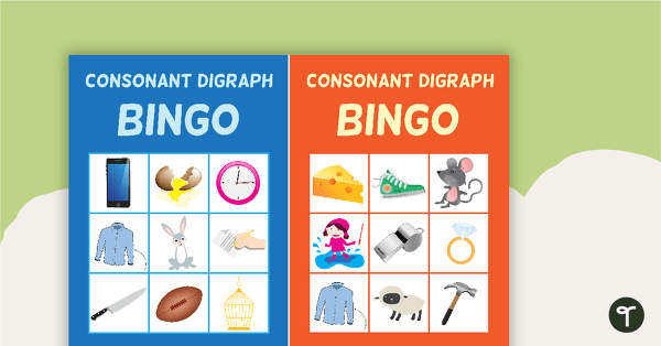 Image of Consonant Digraph Bingo