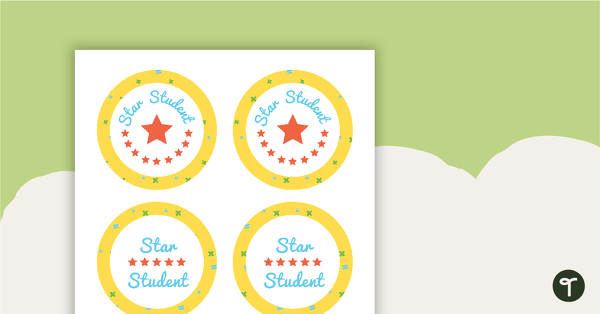Go to Mathematics Pattern - Star Student Badges teaching resource
