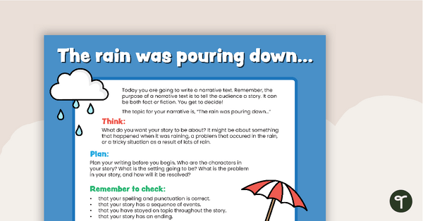 Go to 5 Narrative Writing Prompt Stimulus Sheets teaching resource