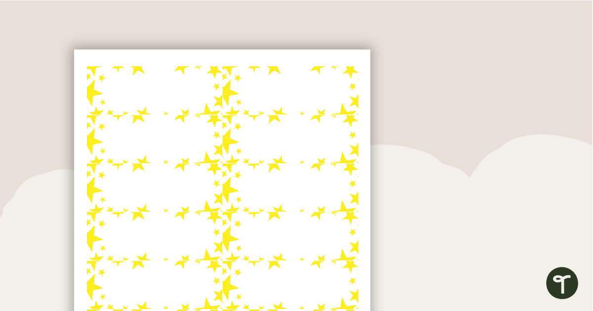 Desk Name Tags - Yellow Stars teaching resource