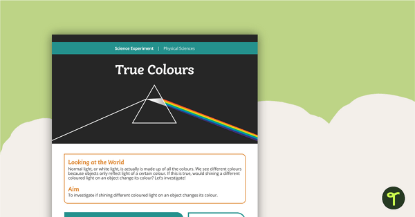 Preview image for Science Experiment - True Colours - teaching resource
