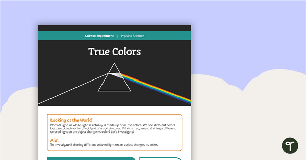 Go to Science Experiment - True Colors teaching resource