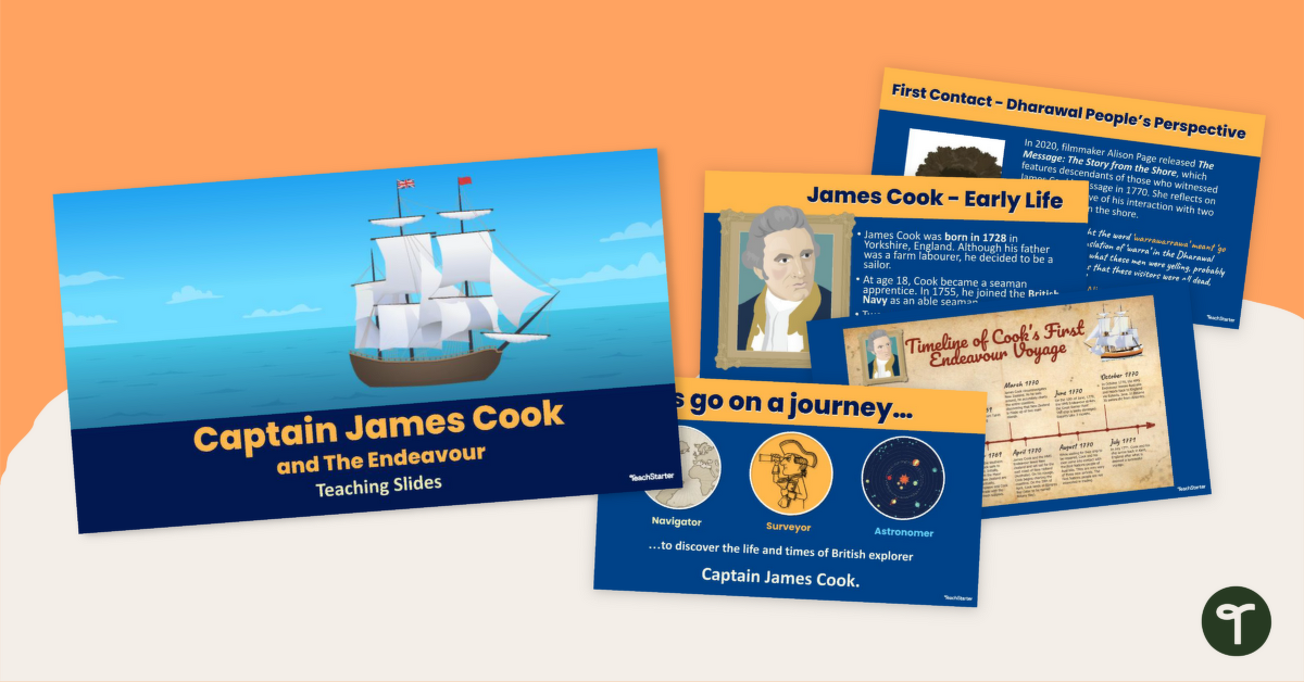 Captain James Cook and the Endeavour — Teaching Slides teaching resource