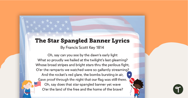 The Star Spangled Banner - National Anthem Poster teaching resource