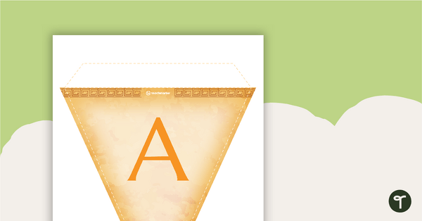 Go to Ancient Rome - Letters and Number Pennant Banner teaching resource