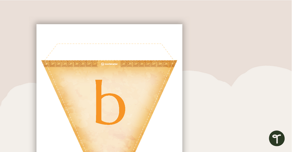 Ancient Rome - Letters and Number Pennant Banner teaching resource