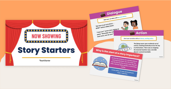 Go to Seven Sensational Story Starters PowerPoint teaching resource