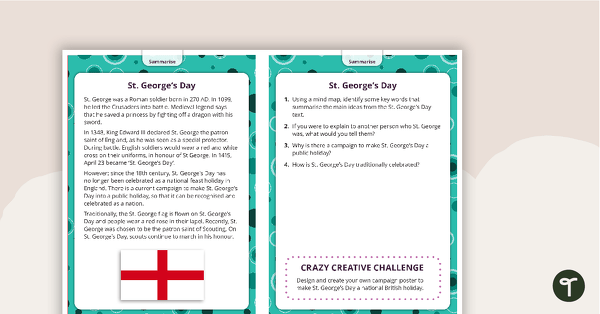 Go to Comprehension Task Cards - Summarising teaching resource