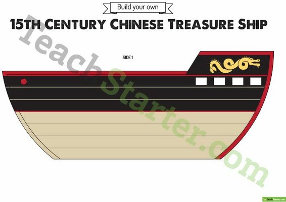 Fifteenth Century Chinese Ship - Model Building Activity teaching resource
