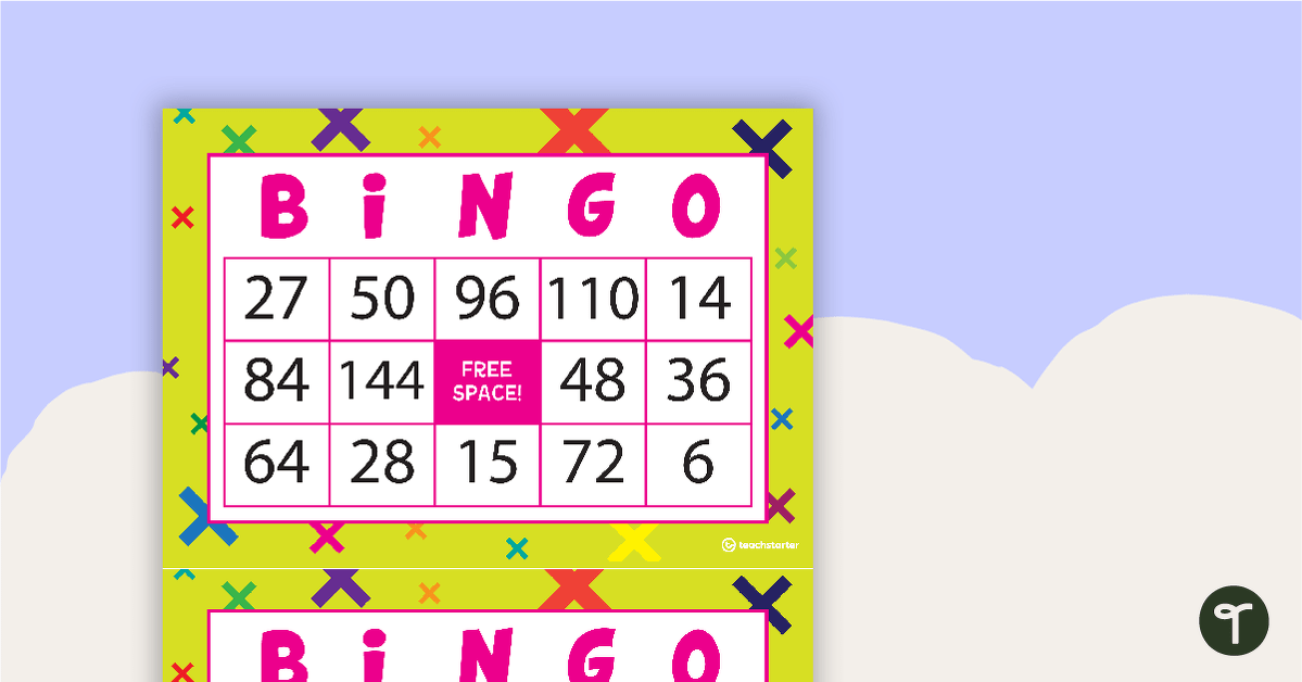 Multiplication Bingo – 0–12 Times Tables teaching resource