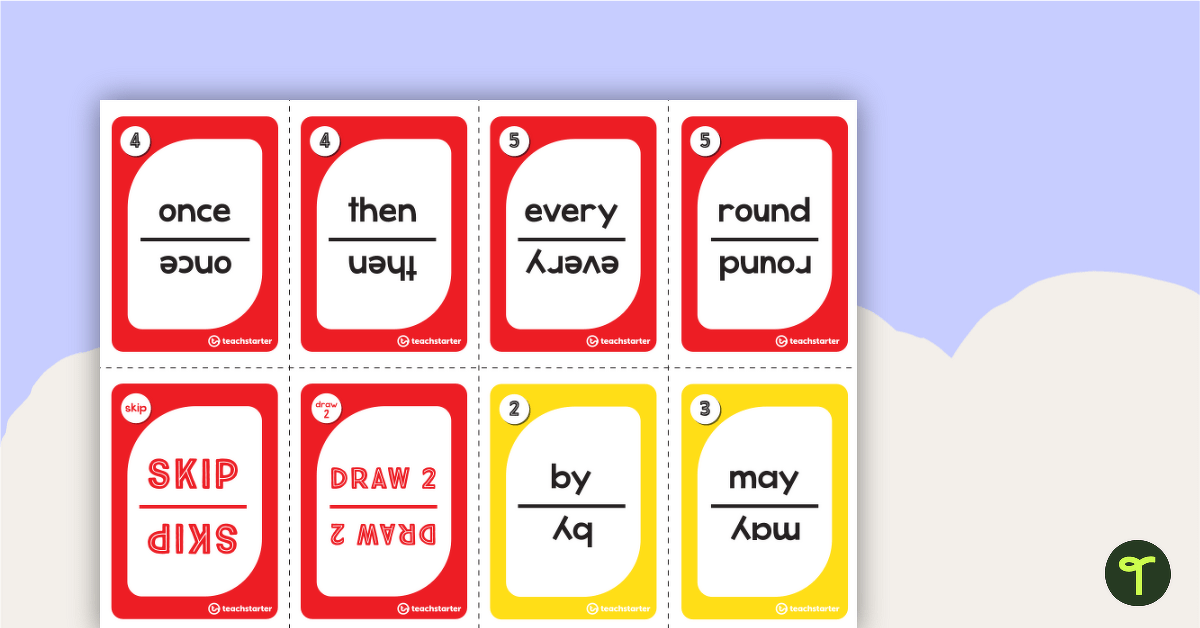 Dolch Words Card Game – Classroom Game teaching resource