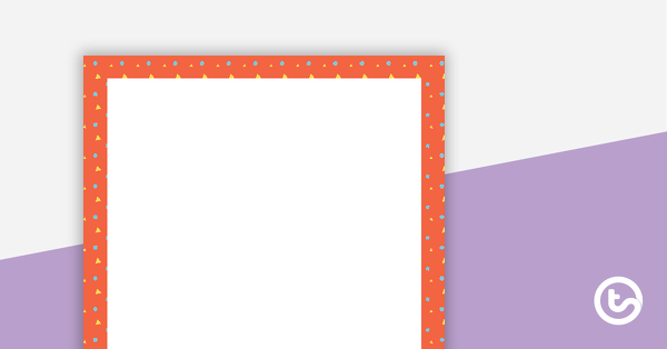 Go to Shapes Pattern - Portrait Page Border teaching resource