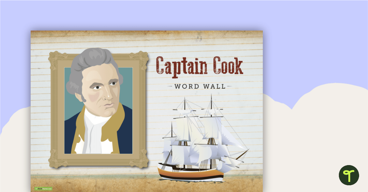 Captain Cook Word Wall teaching resource
