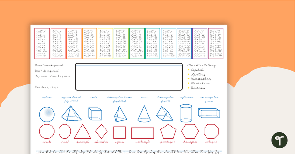 Preview image for Desk Mats – Upper Grades - teaching resource