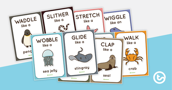 Image of Ocean Themed Movement Cards