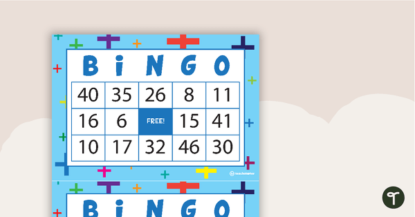 Image of Addition Bingo – Numbers 0–50