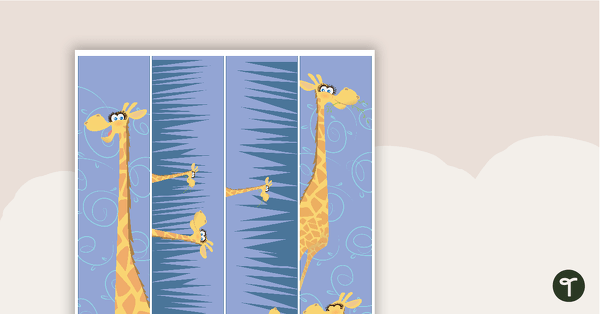 Giraffes - Border Trimmers teaching resource