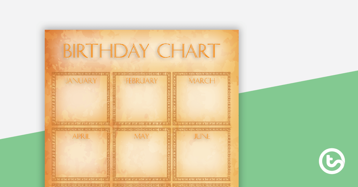 Ancient Rome - Happy Birthday Chart teaching resource