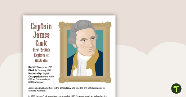 Go to Significant Explorers of Australia - Captain James Cook teaching resource