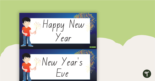 Go to New Year's Word Wall Vocabulary teaching resource