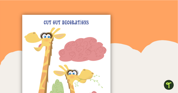 Giraffes - Cut Out Decorations teaching resource