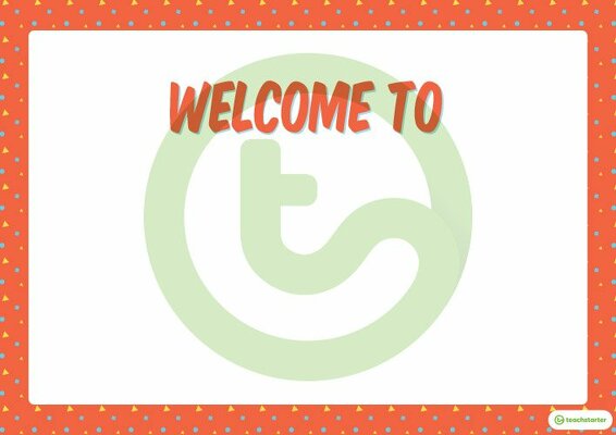 Shapes Pattern - Welcome Sign and Name Tags teaching resource