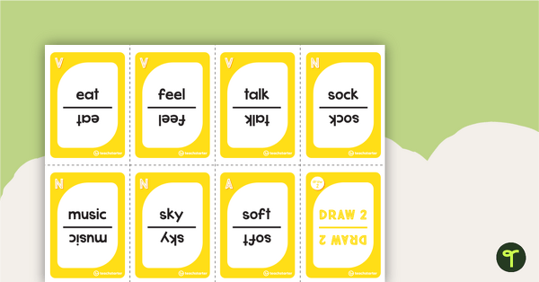 Image of Parts of Speech Card Game – Lower Years Classroom Game