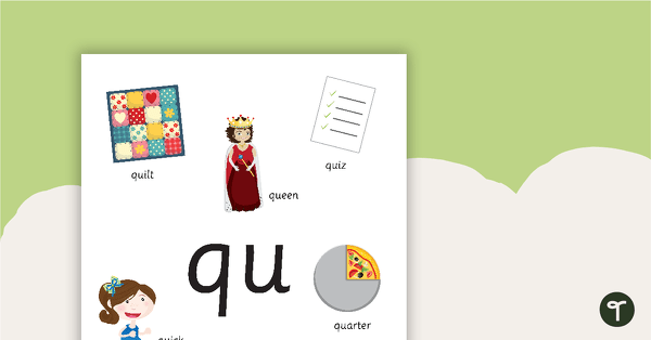 Preview image for Qu Digraph Poster - teaching resource