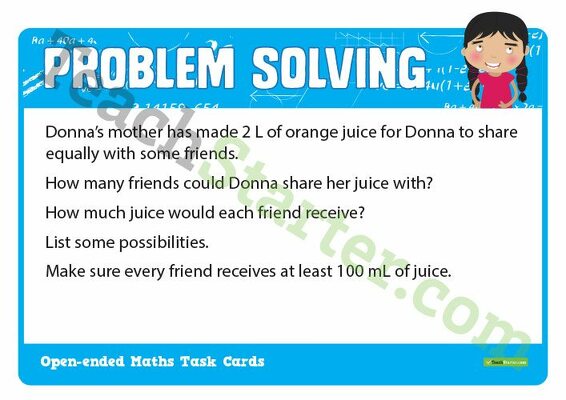 Open-ended Maths Problem Solving Cards - Upper Primary teaching resource