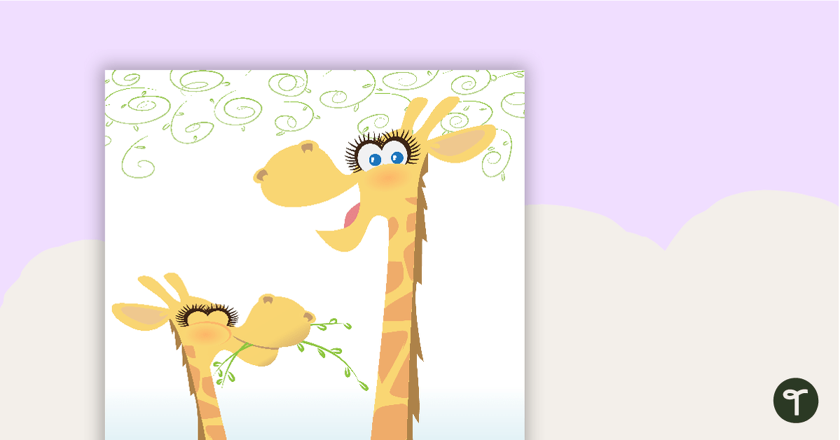 Giraffes - Title Poster teaching resource