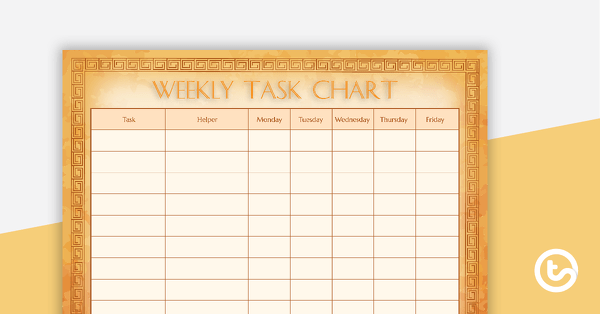 Go to Ancient Rome - Weekly Task Chart teaching resource