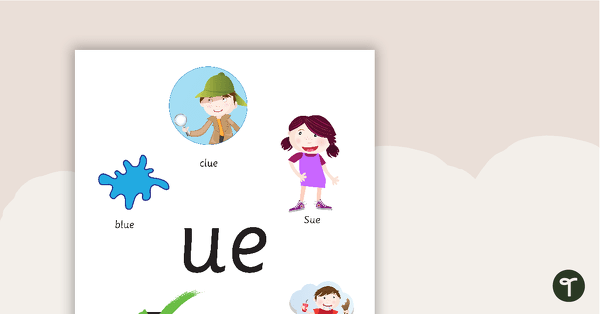 Preview image for Ue Diphthong Poster - teaching resource