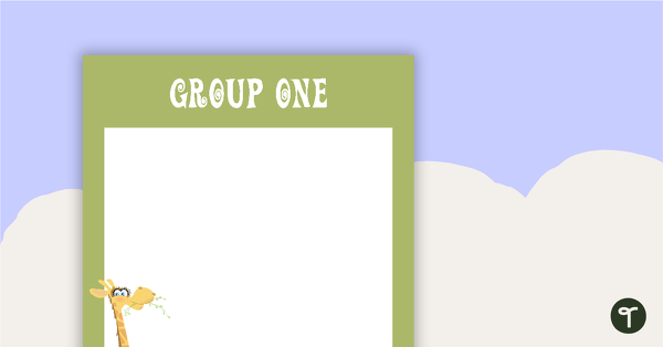 Go to Giraffes - Grouping Posters teaching resource