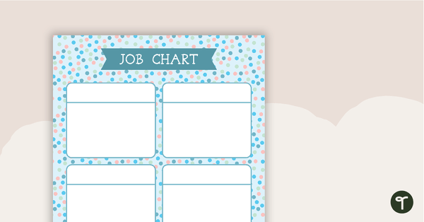 Pastel Dots - Job Chart teaching resource