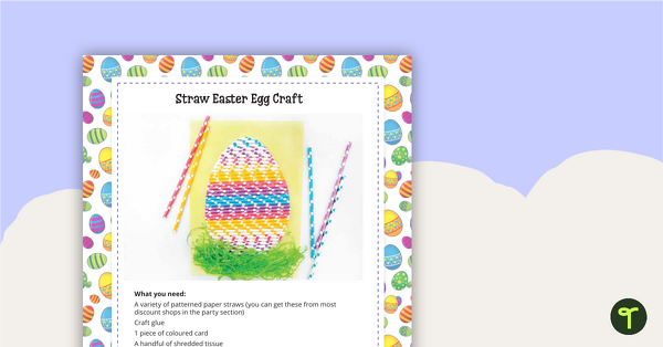 Easter Egg Craft Activity teaching resource