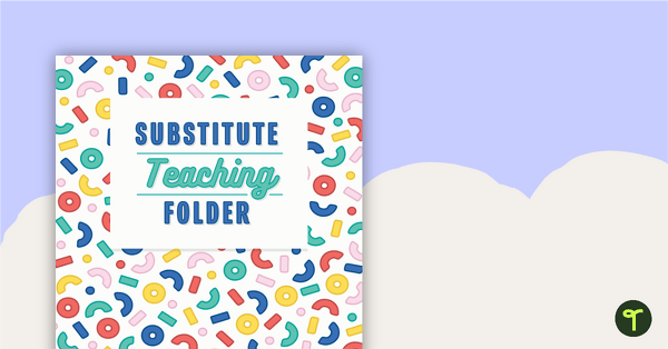 Preview image for Substitute Teaching Folder Cover and Dividers - teaching resource