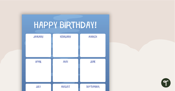Go to Frogs - Happy Birthday Chart teaching resource