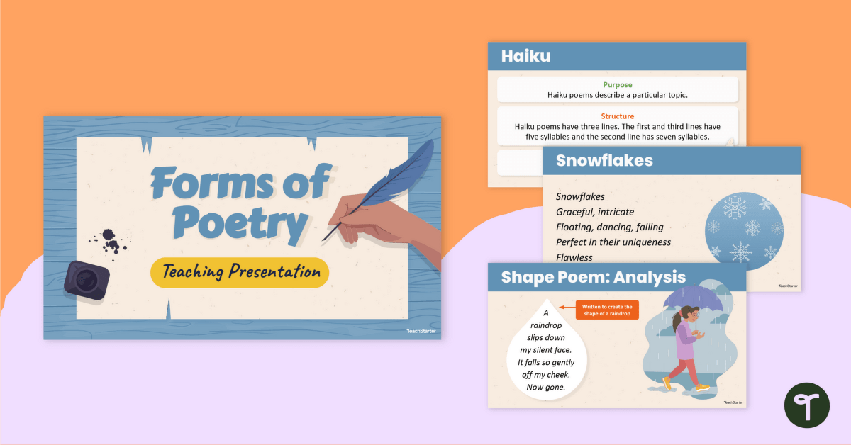 Forms of Poetry Teaching Slides teaching resource