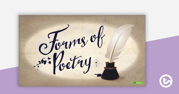 Preview image for Forms of Poetry PowerPoint - teaching resource
