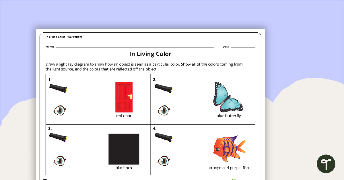In Living Color Worksheet teaching resource