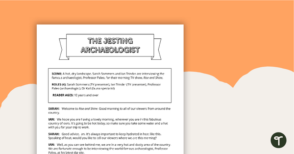 Preview image for Readers' Theater Script - Jesting Archaeologist - teaching resource