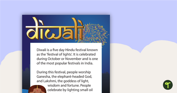 Diwali Poster - Information teaching resource