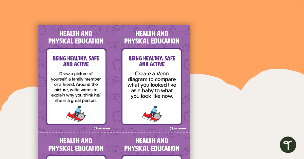 Fast Finisher Health and Physical Education Task Cards - Year 1 teaching resource