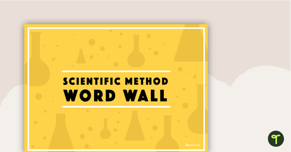 Image of Scientific Method Word Wall Vocabulary