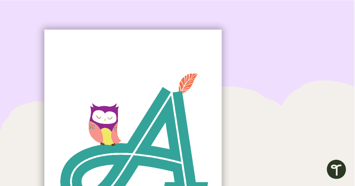 Owls - Letter, Number, And Punctuation Sets teaching resource