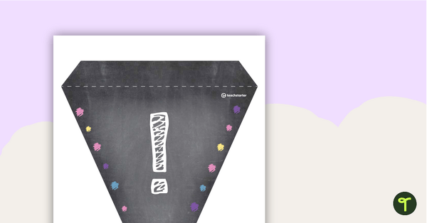 Funky Chalkboard - Letters and Number Bunting teaching resource